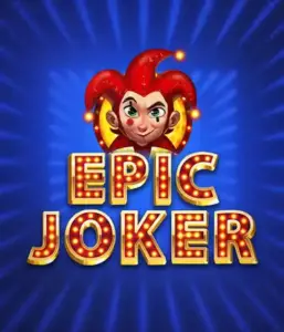 Step into the vibrant world of the Epic Joker game by Relax Gaming, featuring a cheerful joker with a bright red hairstyle amid a sparkling blue background. This graphic captures the light-hearted spirit of classic slots, ideal for players who enjoy a nostalgic touch, delivering a captivating adventure.